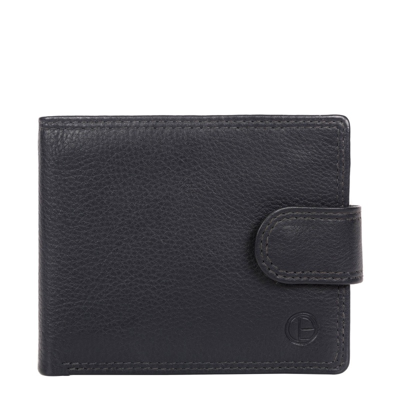 'Spitfire' Navy Leather Bi-Fold Wallet
