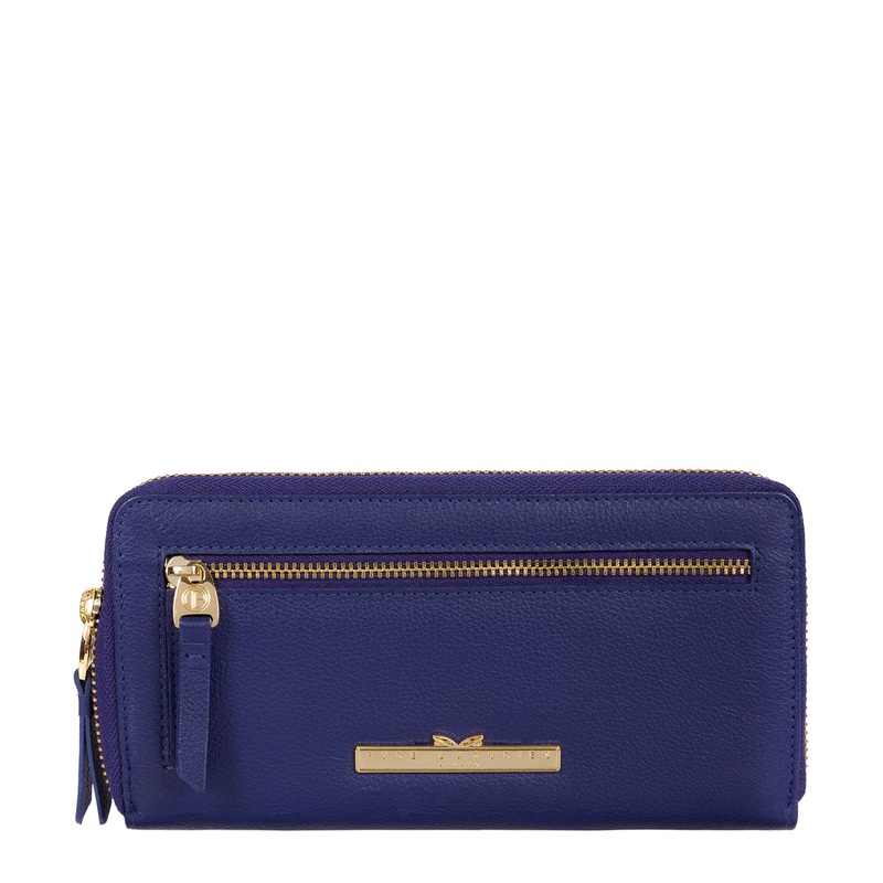 'Starling' Navy Leather Bi-Fold Purse