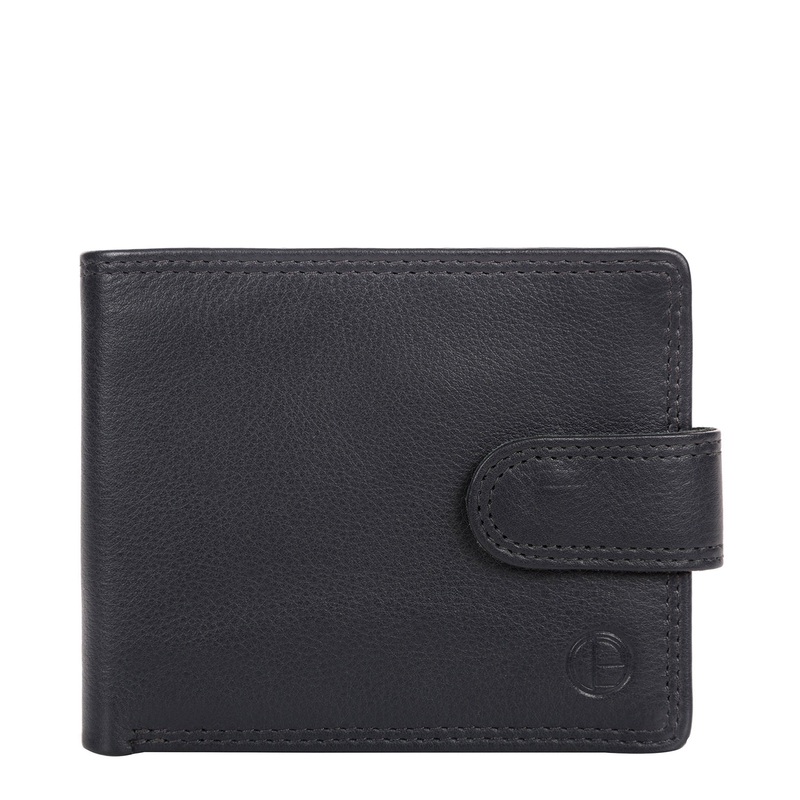 'Typhoon' Navy Leather Bi-Fold Wallet