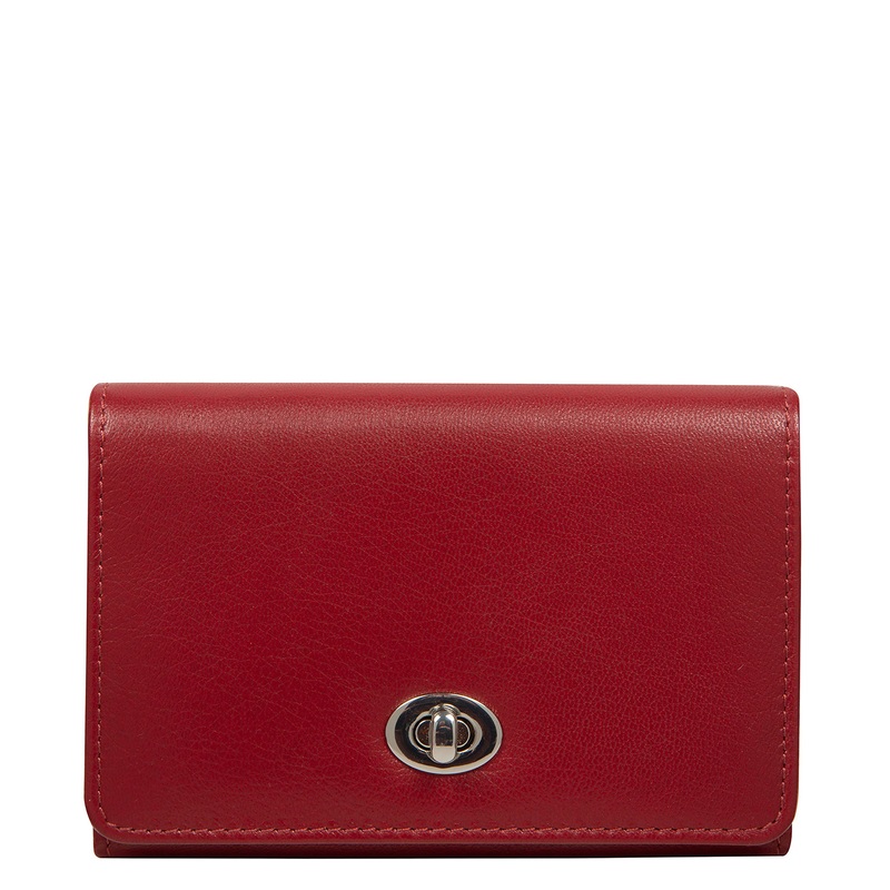 'Amber' Red Leather Purse