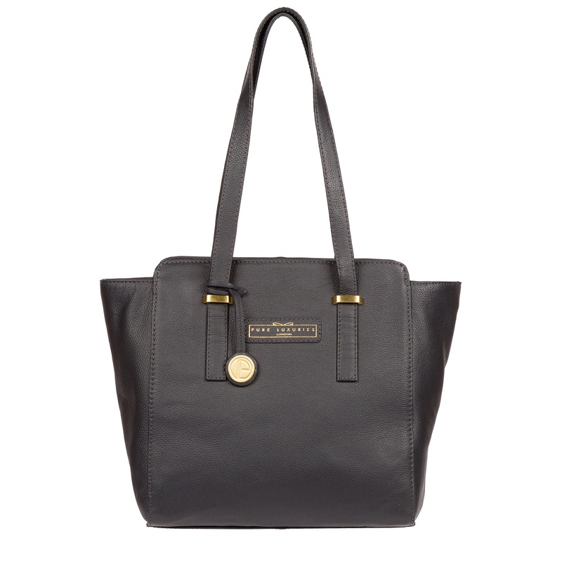 'Bramhall' Navy Leather Handbag