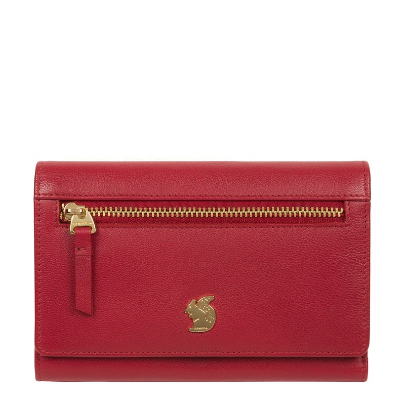 'Carey' Red Leather Purse