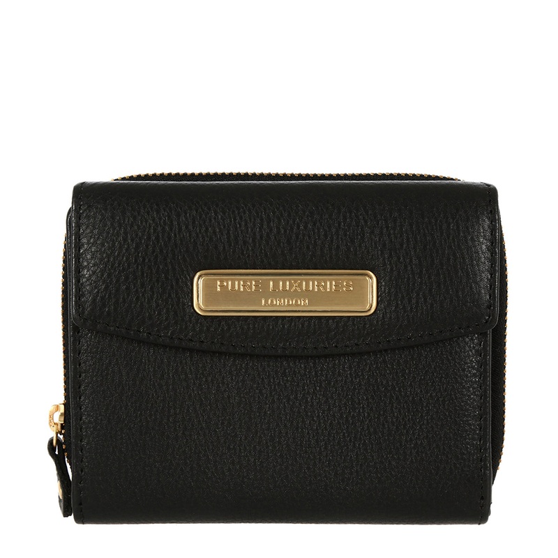 'Christie' Black Fine Leather RFID Purse