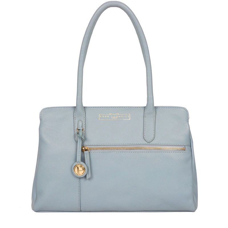 'Darby' Cashmere Blue Leather Handbag