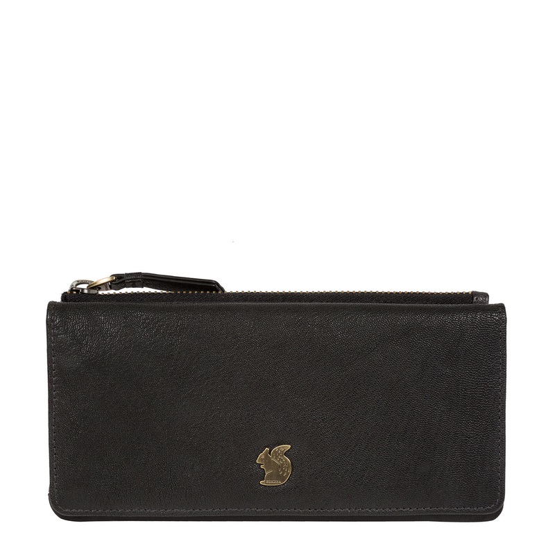 'Dotty' Black Leather Purse