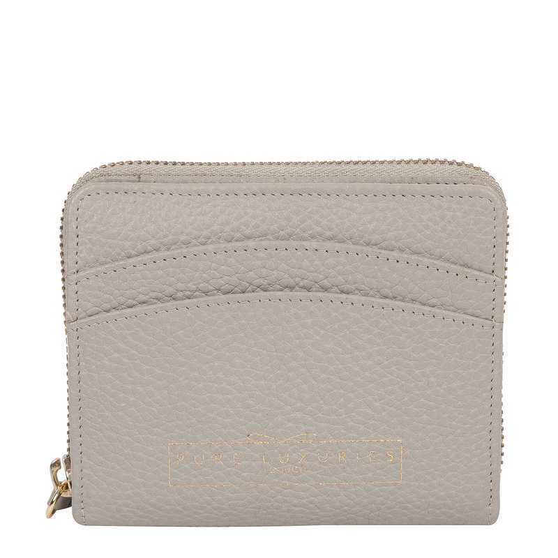'Emely' Light Grey Leather Purse