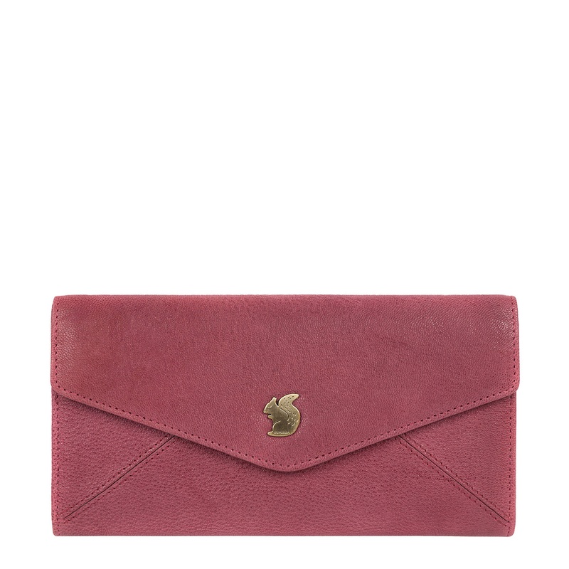 'Fion' Orchid Leather Tri-Fold Purse