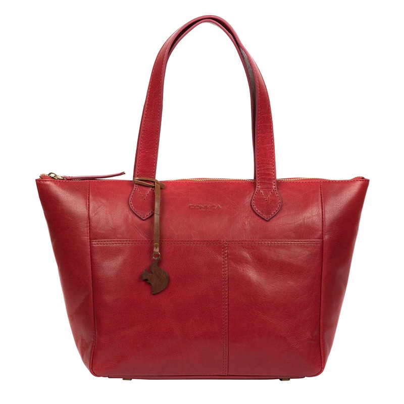 'Harp' Chilli Pepper Leather Tote Bag