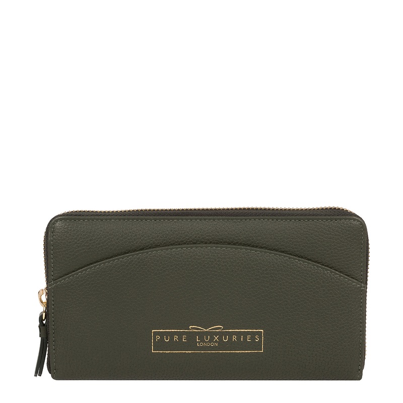 'Jenika' Hunter Green Leather Purse