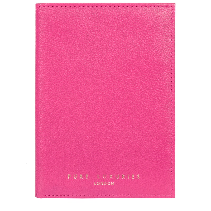 'Jet' Fuchsia Leather Passport Holder