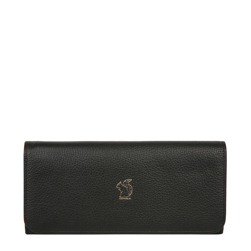 'Jorja' Black Leather Purse