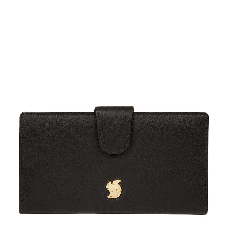 'Kaif' Black Leather Purse