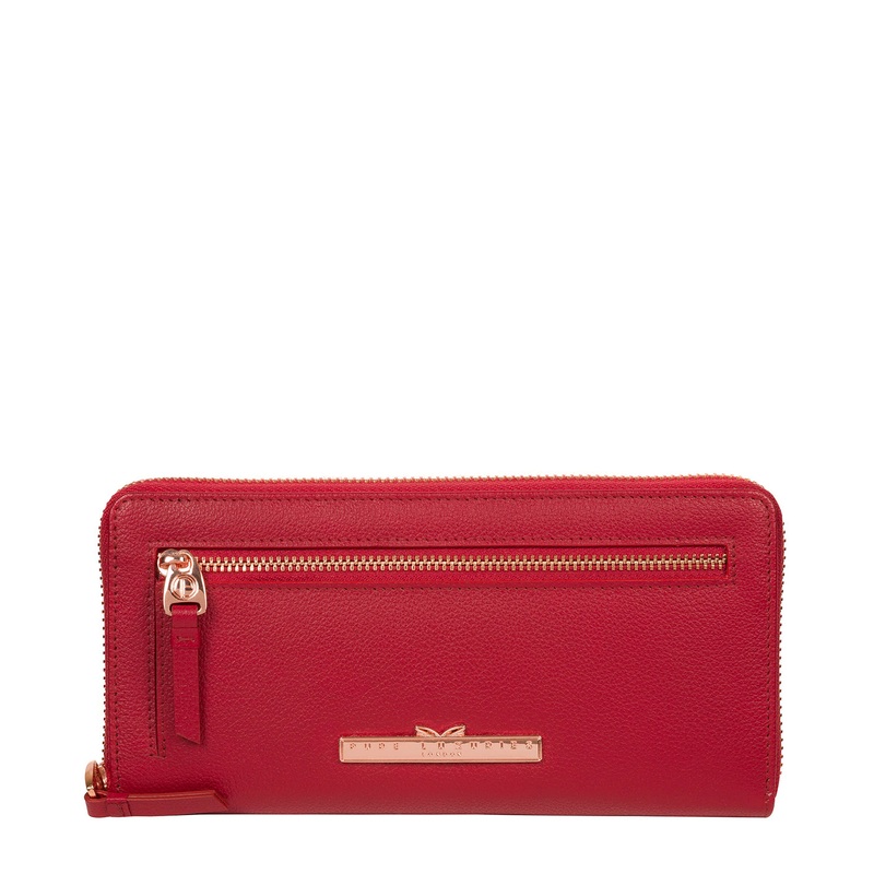 'Knightley' Cherry Leather Purse