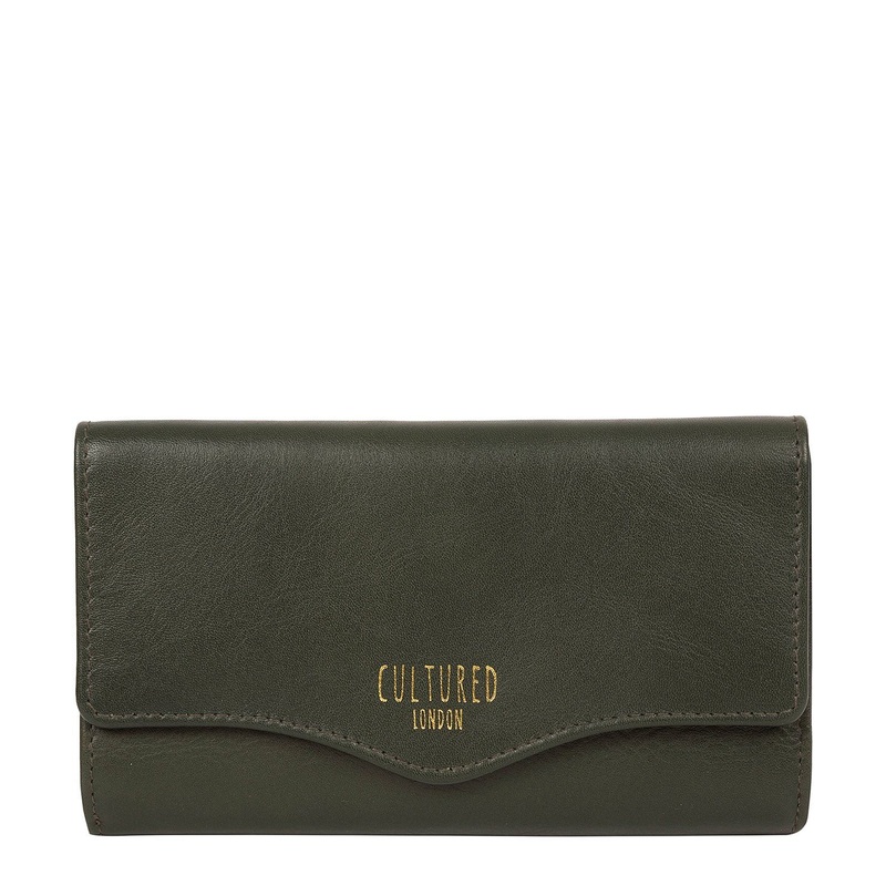 'Letitia' Garden Green Leather Purse