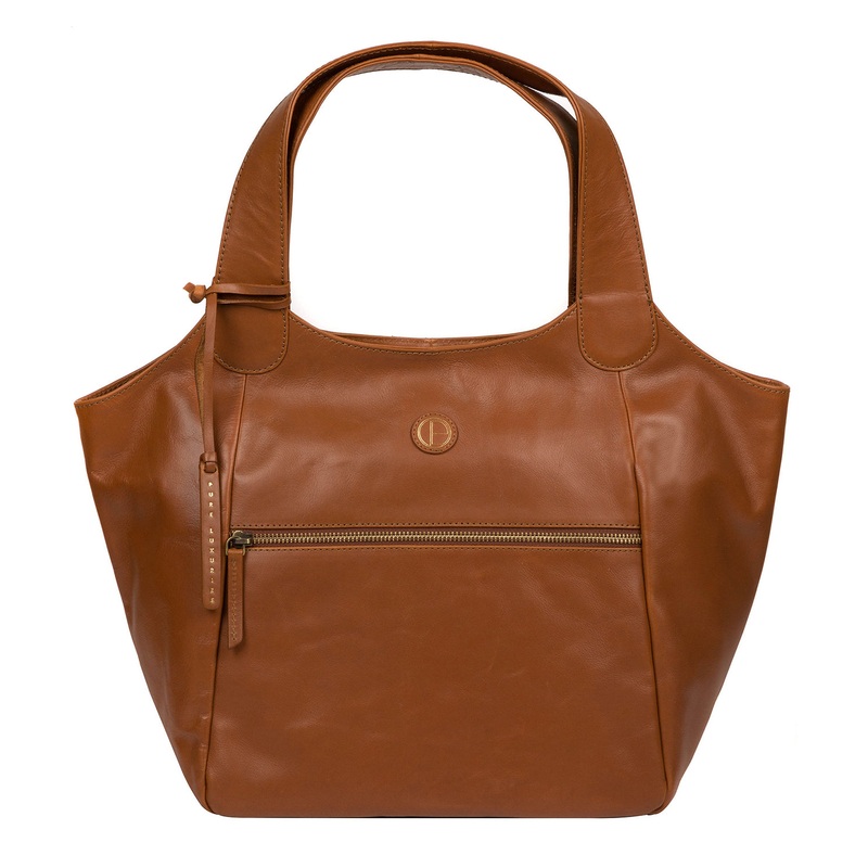 'Loxford' Vintage Dark Tan Leather Tote Bag