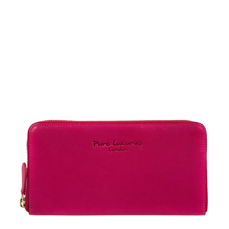 'Marylebone' Raspberry Leather Purse
