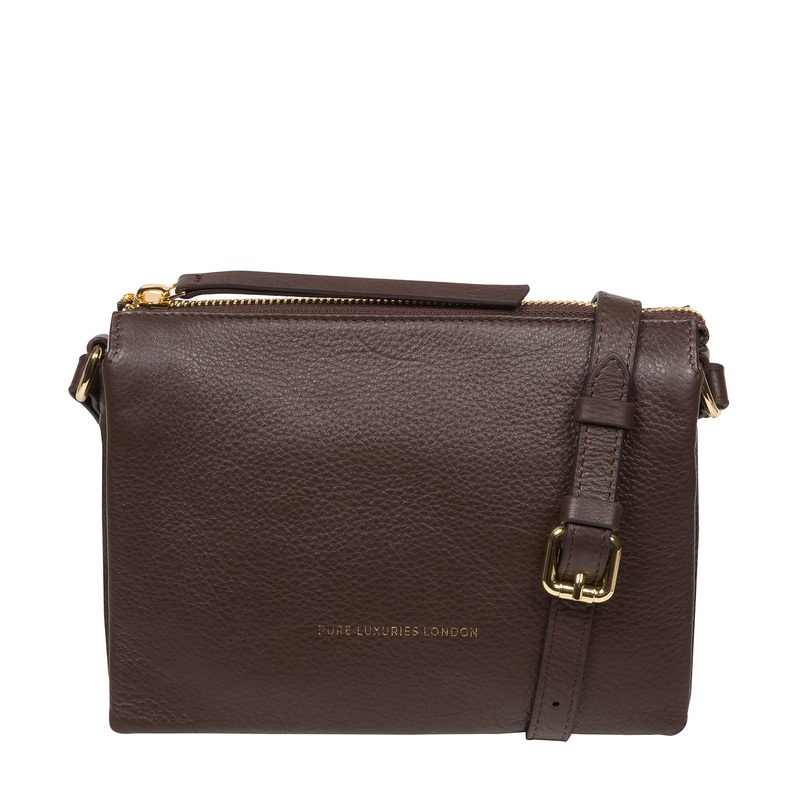 'Niki' Hot Fudge Nappa Leather Cross Body Bag