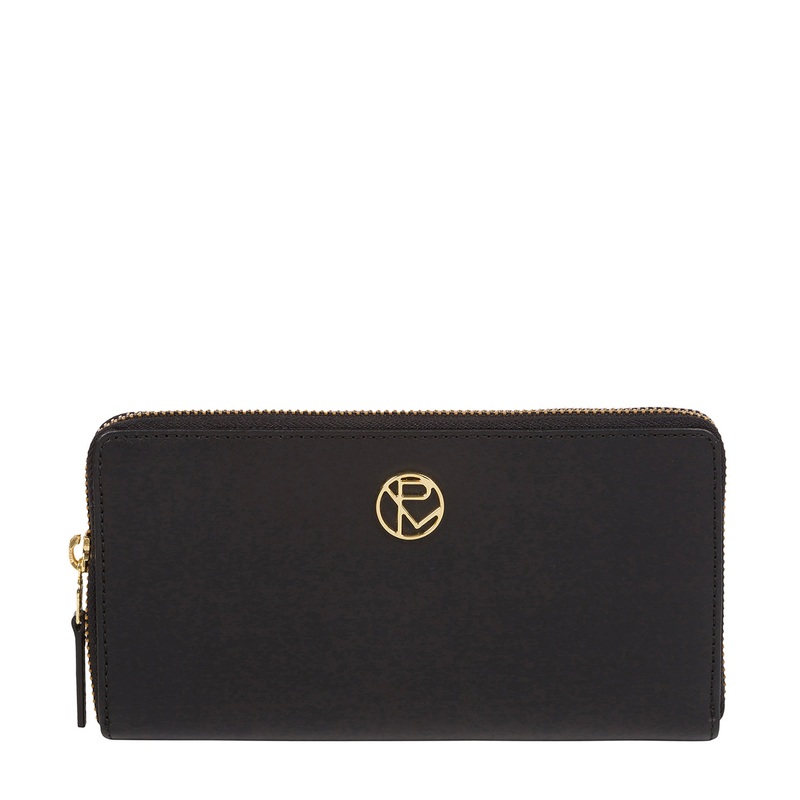 'Nimes' Black Leather Purse