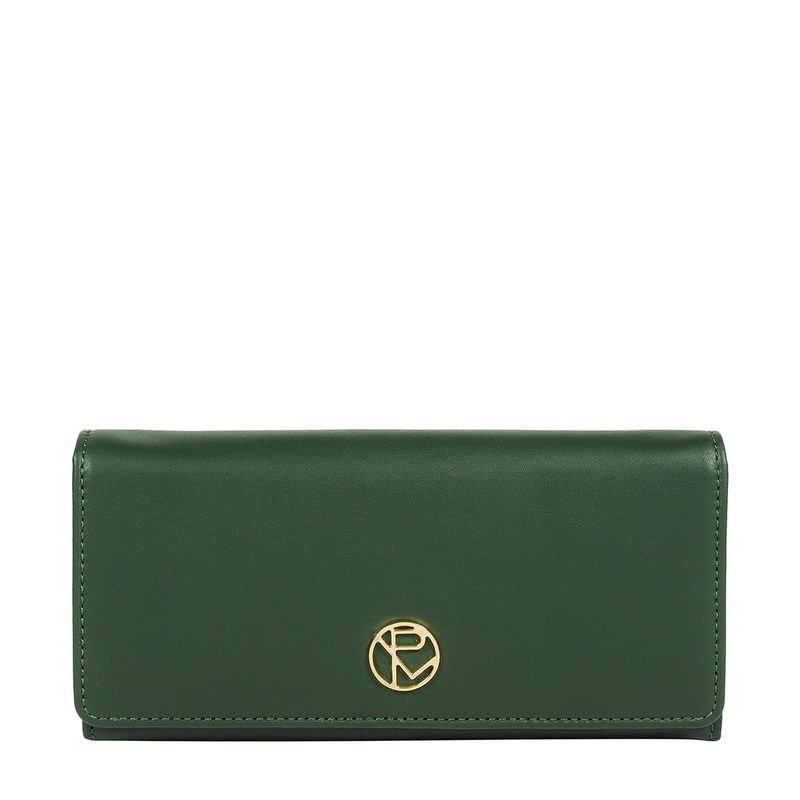 'Paris' Evergreen Leather Purse