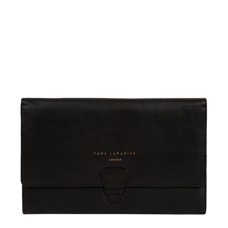 'Piccadily' Black Leather Travel Wallet