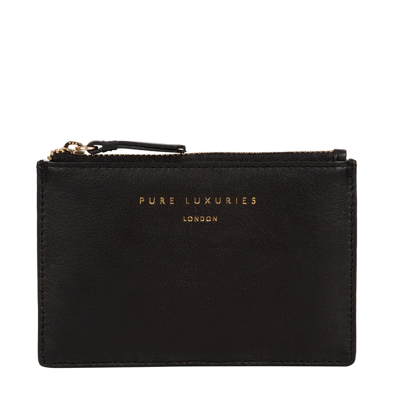 'Pinner' Black Leather Coin Purse