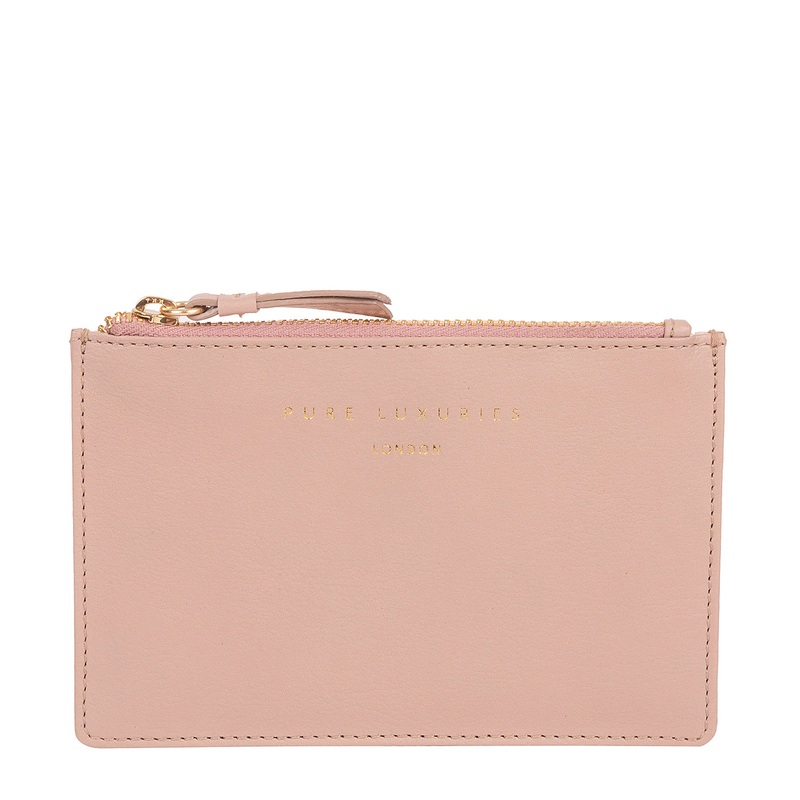 'Pinner' Blush Pink Leather Coin Purse