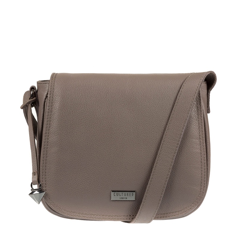 'Pollencia' Grey Leather Bag