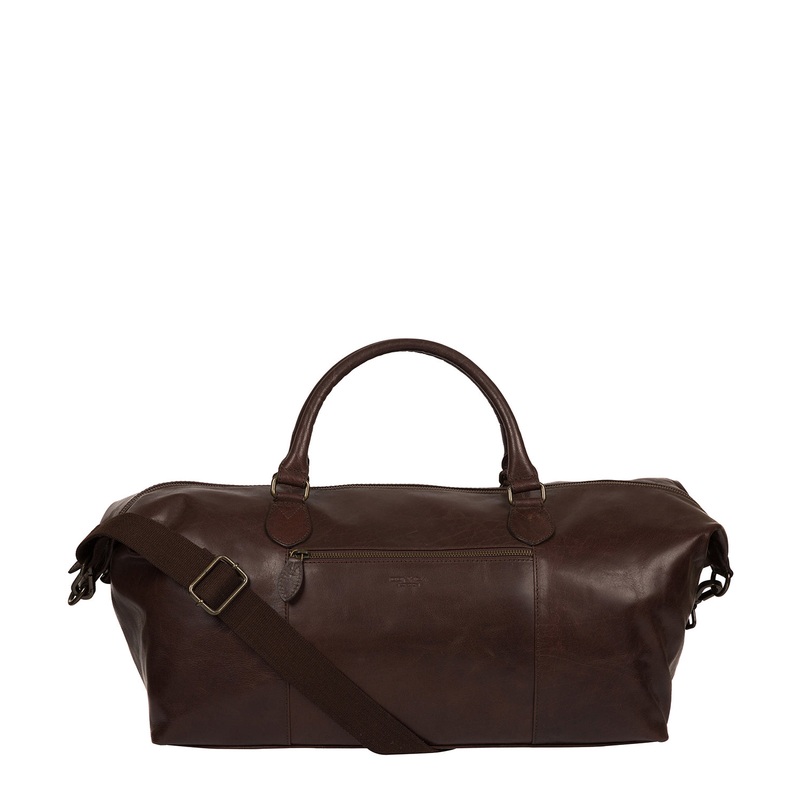 'Storey' Dark Brown Leather Holdall