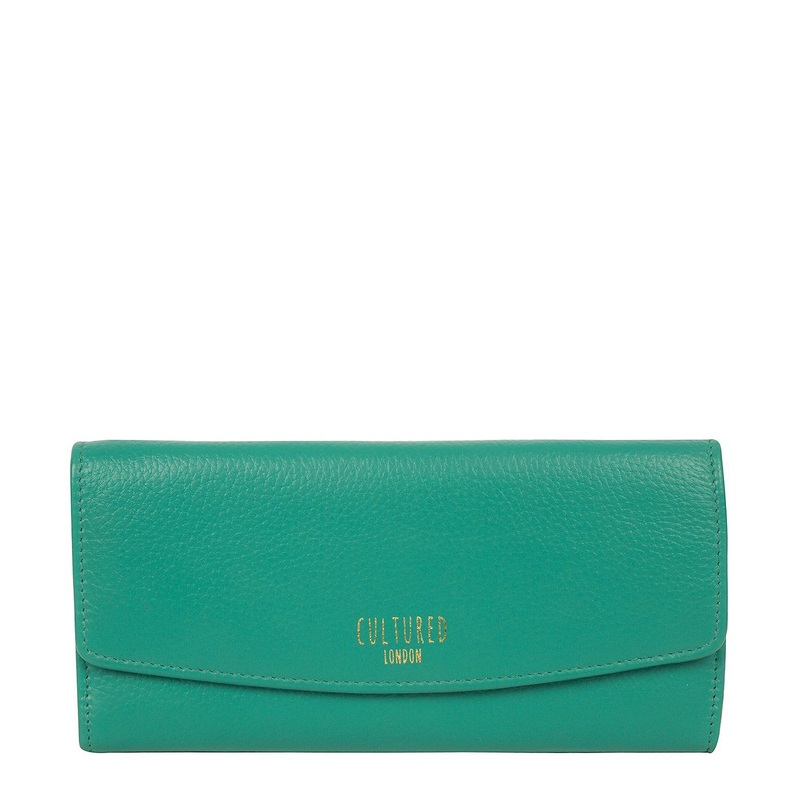 'Talulla' Leaf Green Leather Purse
