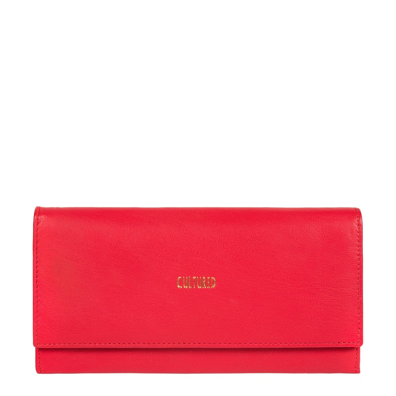 'Taylor' Red Leather RFID Purse