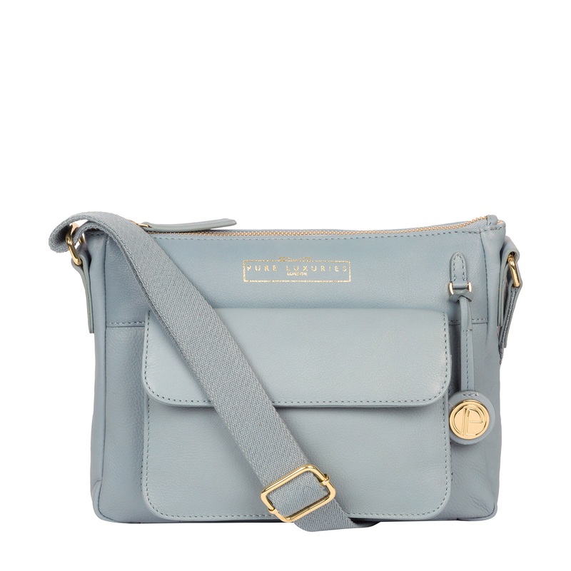 'Tindall' Cashmere Blue Leather Shoulder Bag