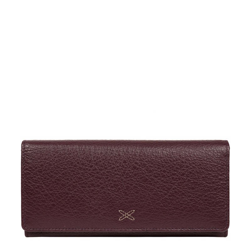 'Vivian' Purple Leather RFID Purse
