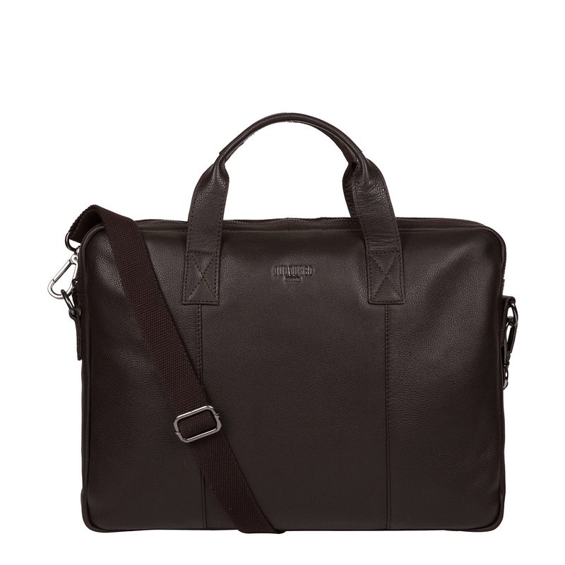 'Alex' Brown Leather Workbag
