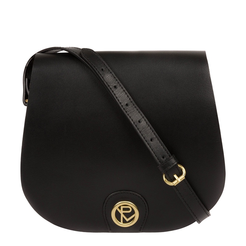 'Ambleside' Black Leather Cross Body Bag