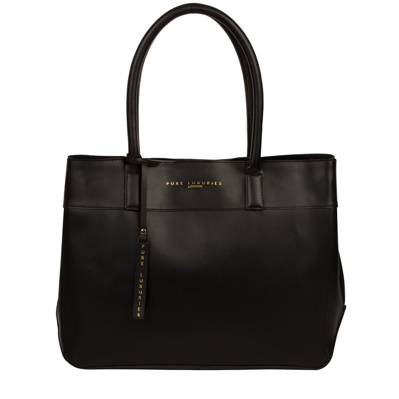 'Amesbury' Jet Black Vegetable-Tanned Unlined Leather Handbag