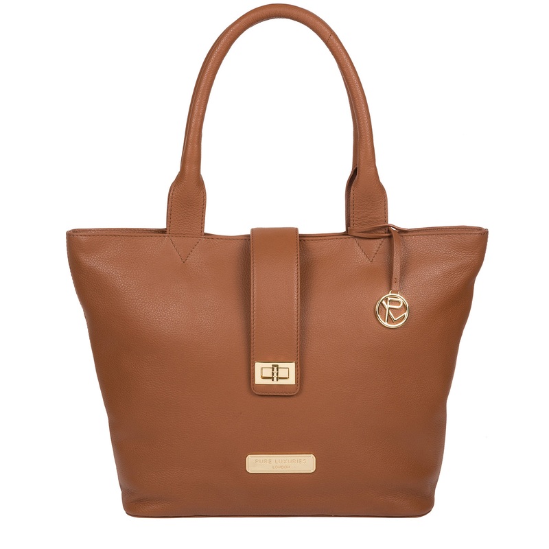 'Annabelle' Tan Leather Tote Bag