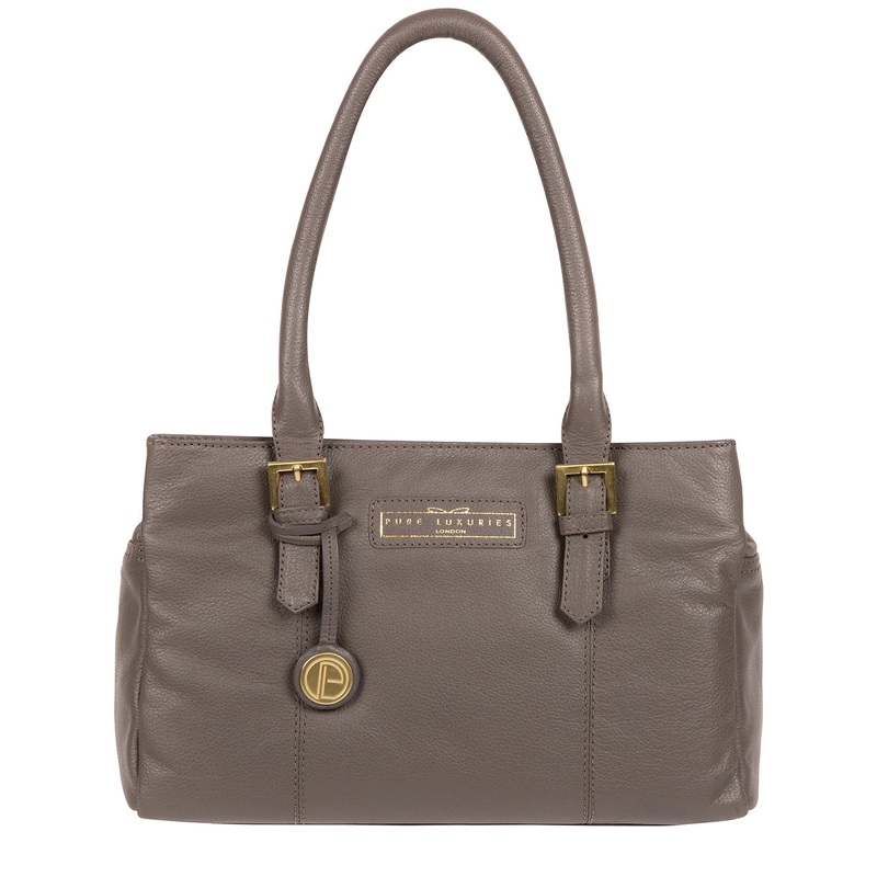 'Avebury' Grey Leather Handbag