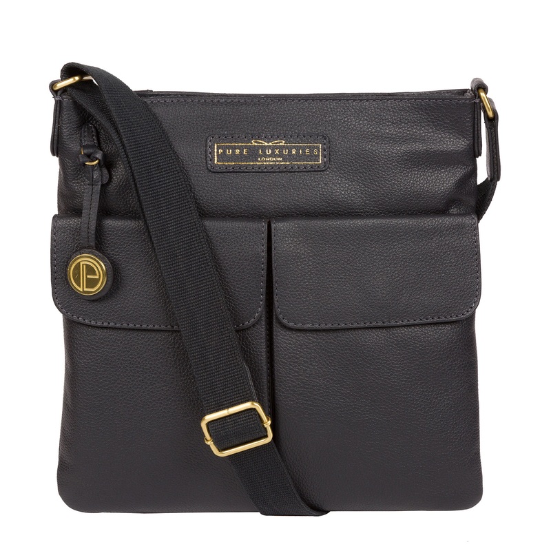 'Barnwell' Navy Leather Cross Body Bag