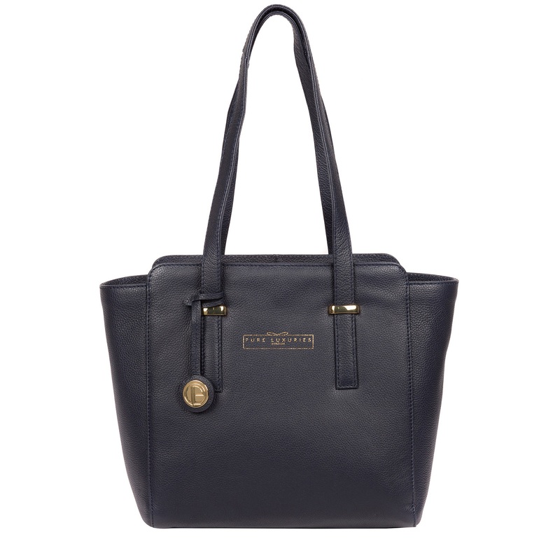 'Blakeley' Navy Leather Handbag