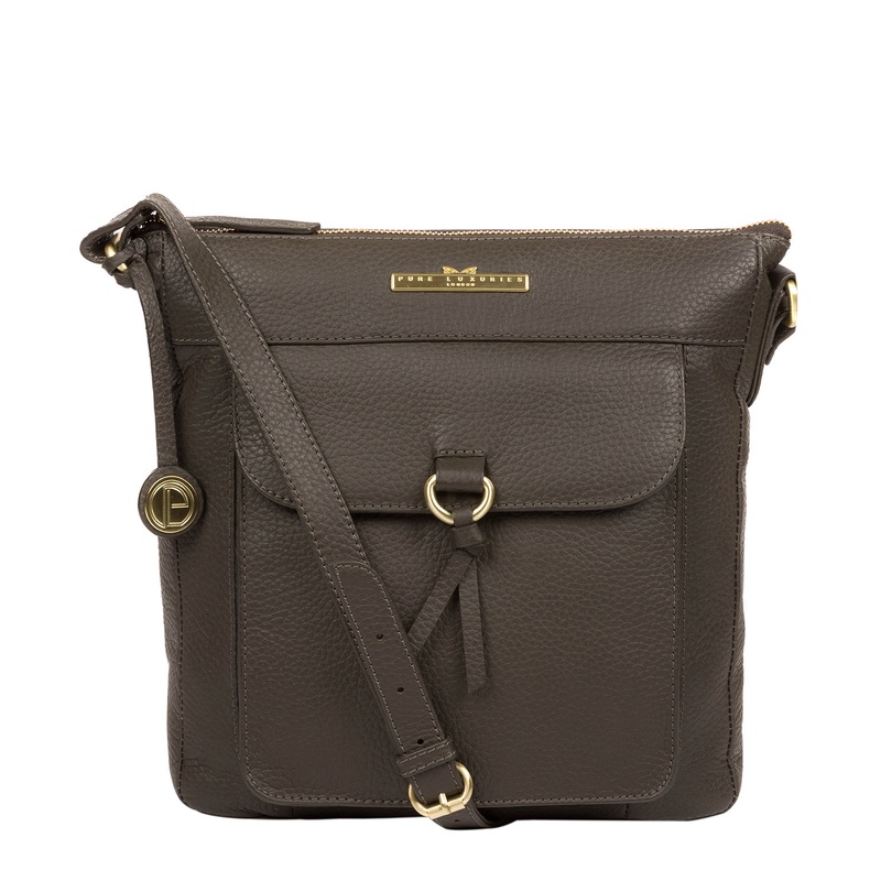 'Caroline' Olive Leather Cross Body Bag