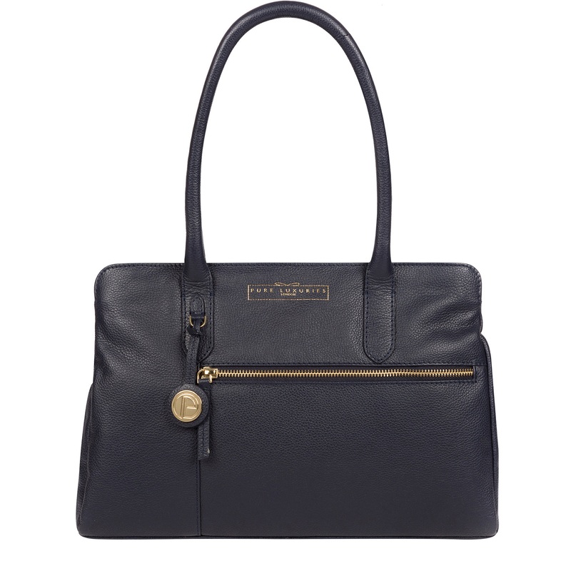 'Darby' Navy Leather Handbag