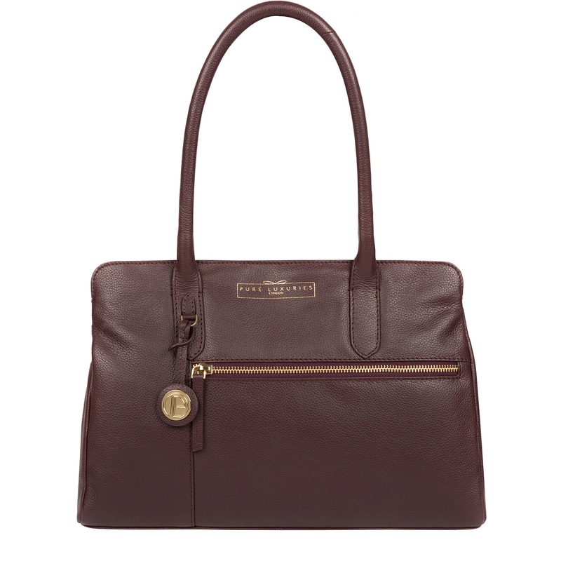 'Darby' Plum Leather Handbag