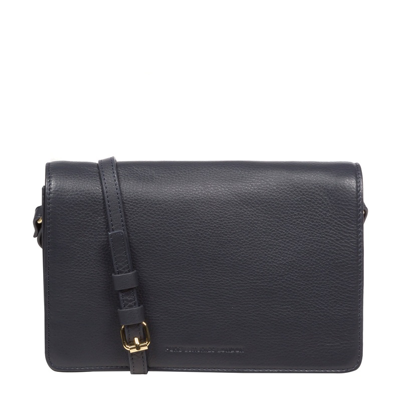 'Gwen' Navy Nappa Leather Cross Body Bag