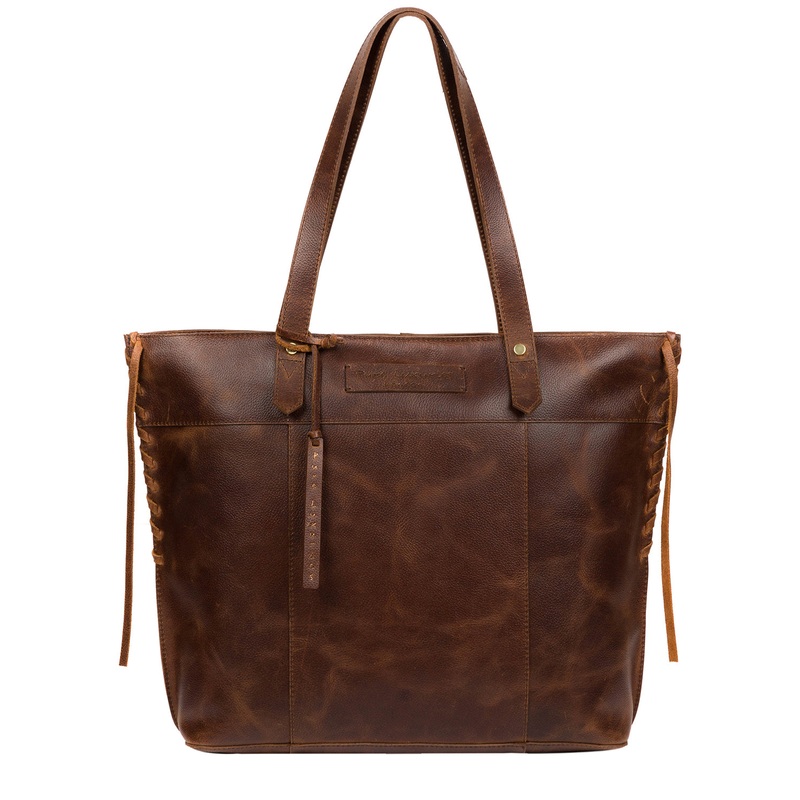 'Hampstead' Vintage Brown Leather Tote Bag