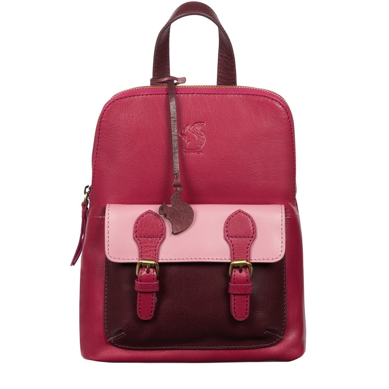'Kendal' Orchid, Plum & Blush Leather Backpack