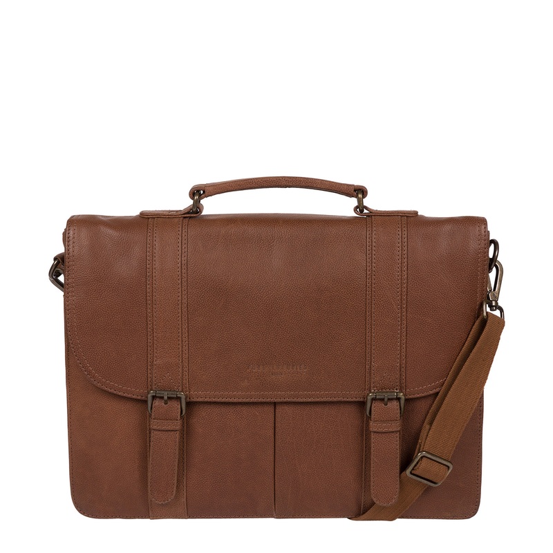 'Logan' Hazelnut Leather Work Bag