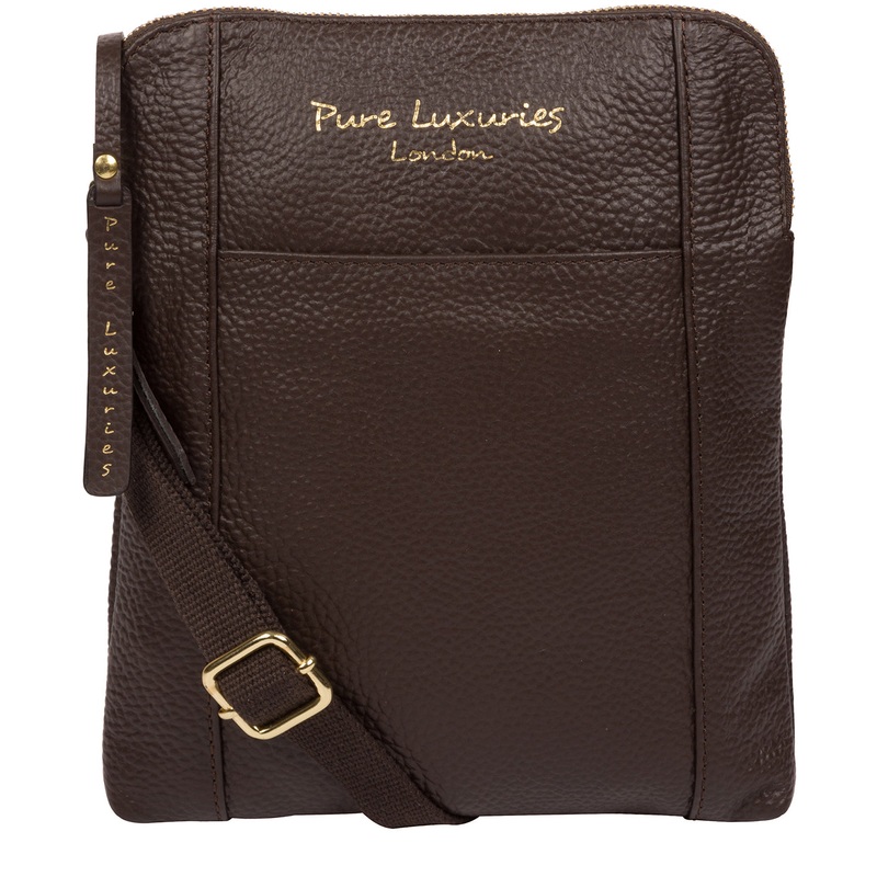 'Maisie' Chocolate Leather Cross Body Bag