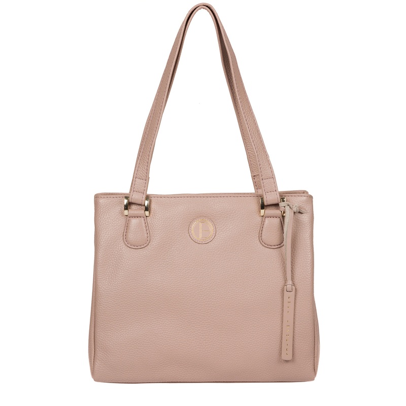 'Milana' Blush Pink Leather Handbag