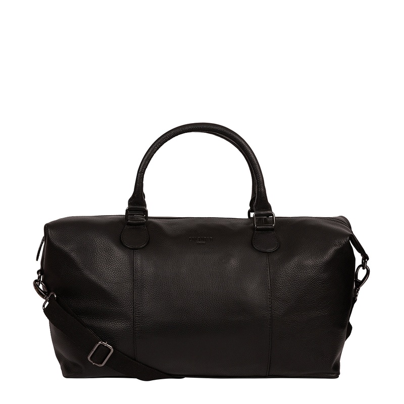 'Navigator' Black Leather Holdall