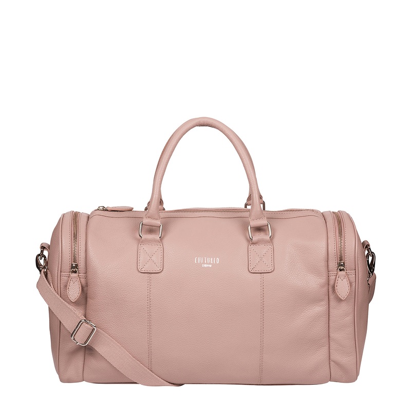 'Ocean' Blush Pink Leather Holdall